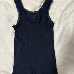 Brandy Melville Dark Blue Lace Tank
